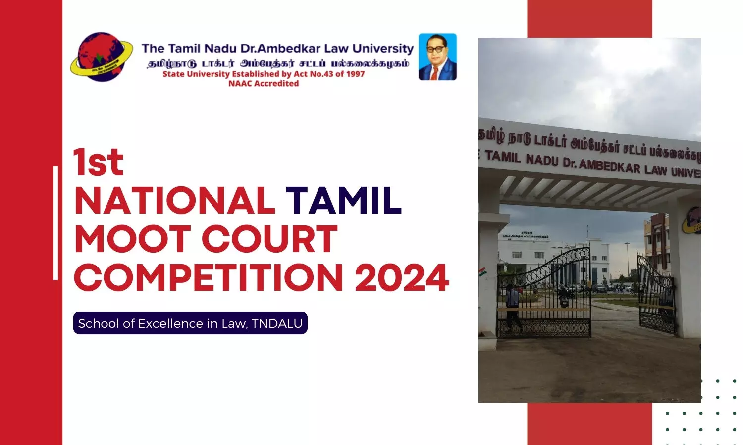 1st National Tamil Moot Court Competition 2024 | TNDALU 1st National Tamil Moot Court Competition 2024 | TNDALU