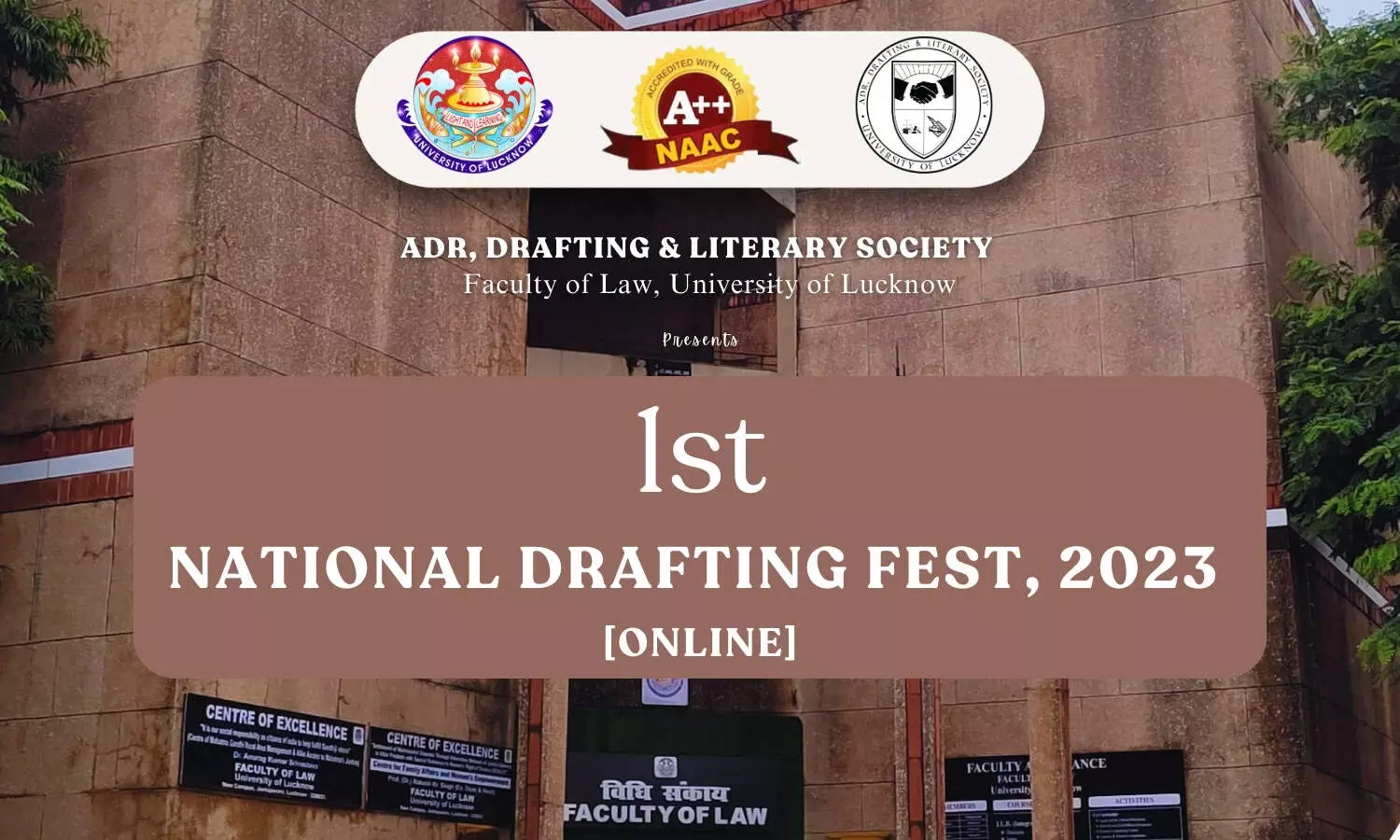 1st National Drafting Fest 2023 | Faculty of Law, University of Lucknow 1st National Drafting Fest 2023 | Faculty of Law, University of Lucknow